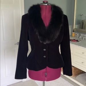 Genuine mink velvet jacket